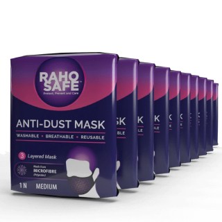 Microfibre 3 Layered Anti-Dust Mask x 10